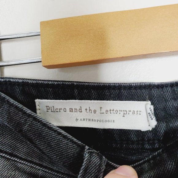 Anthropologie Pilcro Raw Hem Vintage Slim Straight Cropped Jeans - Picture 9 of 13
